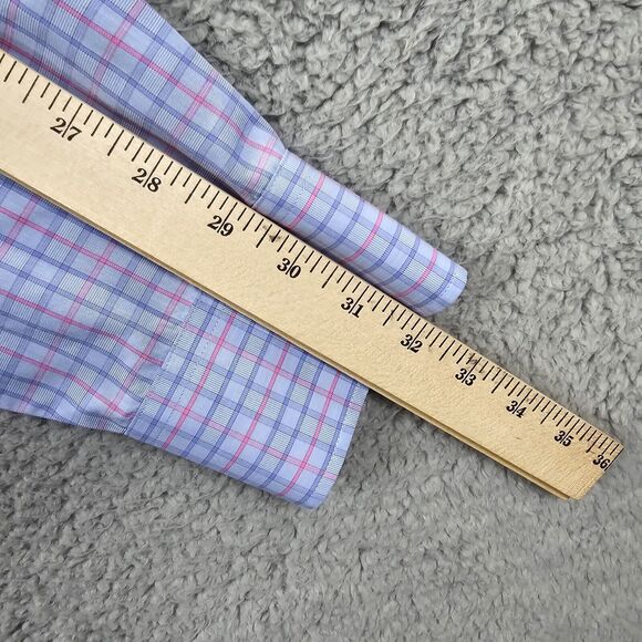 UNTUCKit Wrinkle Free Men's Long Sleeve Button-Down Pocket Shirt Blue 2XL - Picture 11 of 14